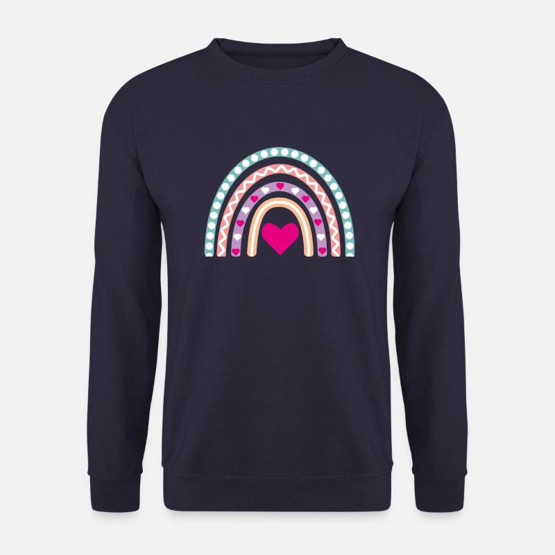 Boho Rainbow in sanften Farben - Unisex Pullover - Navy