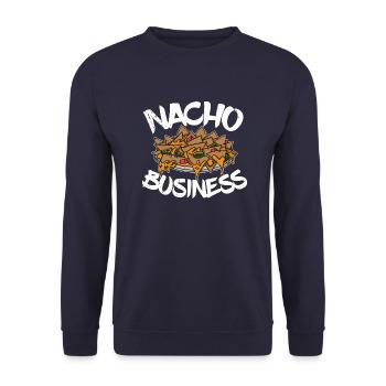 Nachos Jalapenos melted Cheese Mexico Mexican - Unisex Pullover - Navy - Vorne - Alina (178cm) & Michal (187cm)