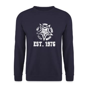 Vintage 1976 - Unisex Pullover - Navy - Vorne - Alina (178cm) & Michal (187cm)