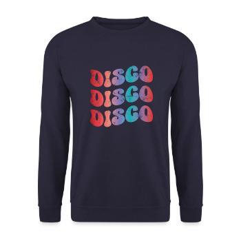 Disco Rétro - Sweat-shirt Unisexe - marine - Devant - Alina (178cm) & Michal (187cm)