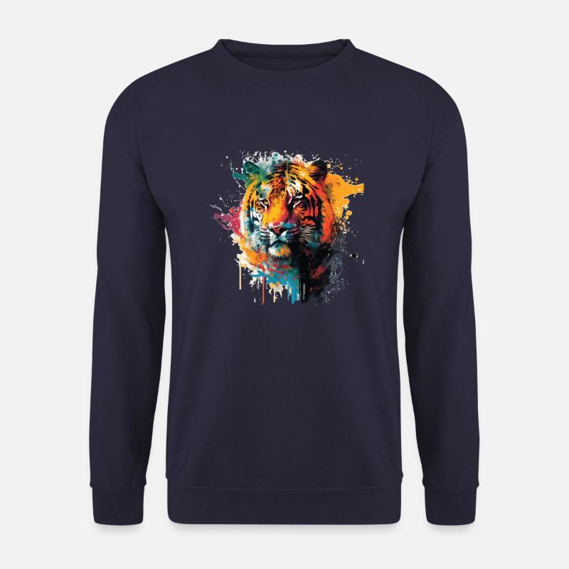 Tigerkopf Geschenk - Unisex Pullover - Navy