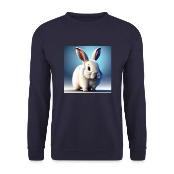White rabbit - Unisex Sweatshirt - navy - Front - Alina (178cm) & Michal (187cm)