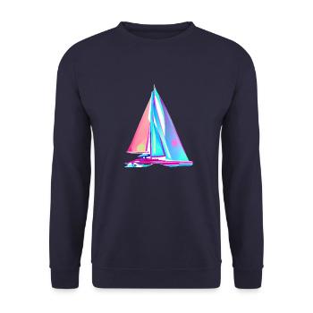 Voile Voilier Voilier Voilier Marins - Sweat-shirt Unisexe - marine - Devant - Alina (178cm) & Michal (187cm)