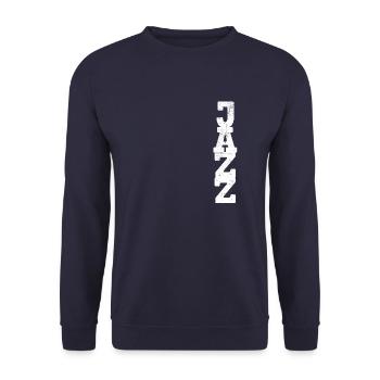 Jazz Music Retro - Unisex Sweatshirt - navy - Front - Alina (178cm) & Michal (187cm)