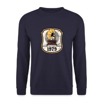 Millésime 1979 - Sweat-shirt Unisexe - marine - Devant - Alina (178cm) & Michal (187cm)