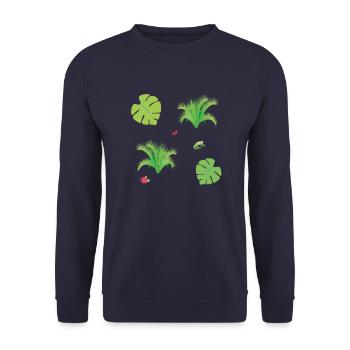 Illustration vectorielle numérique - Sweat-shirt Unisexe - marine - Devant - Alina (178cm) & Michal (187cm)