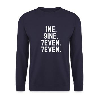 Vintage 1977 - Unisex Sweatshirt - navy - Front - Alina (178cm) & Michal (187cm)