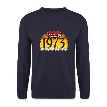 Millésime 1973 - Sweat-shirt Unisexe - marine - Devant - Alina (178cm) & Michal (187cm)