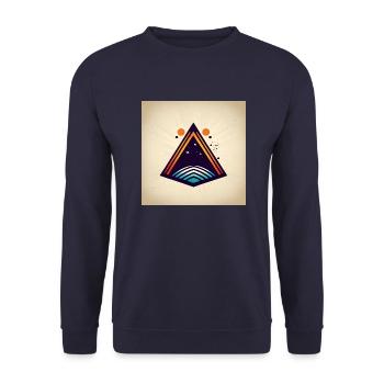 Space Dreieck - Unisex Pullover - Navy - Vorne - Alina (178cm) & Michal (187cm)