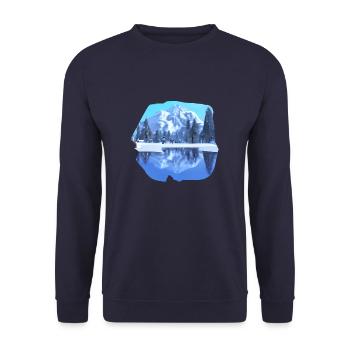 Mountains Hike Mountain Hikers Hiking Mountain Hiking - Unisex Sweatshirt - navy - Front - Alina (178cm) & Michal (187cm)