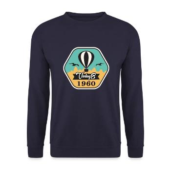 Millésime 1960 - Sweat-shirt Unisexe - marine - Devant - Alina (178cm) & Michal (187cm)