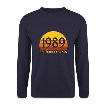 Millésime 1989 - Sweat-shirt Unisexe - marine - Devant - Alina (178cm) & Michal (187cm)