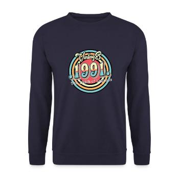 Millésime 1991 - Sweat-shirt Unisexe - marine - Devant - Alina (178cm) & Michal (187cm)
