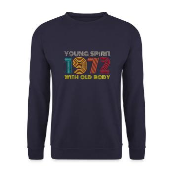Millésime 1972 - Sweat-shirt Unisexe - marine - Devant - Alina (178cm) & Michal (187cm)