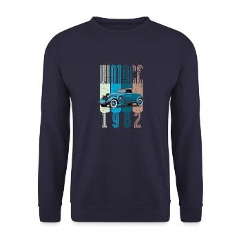1982 Vintage - Unisex Sweatshirt - navy - Front - Alina (178cm) & Michal (187cm)