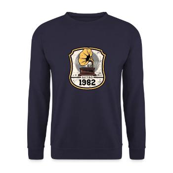 Millésime 1982 - Sweat-shirt Unisexe - marine - Devant - Alina (178cm) & Michal (187cm)