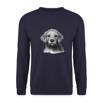 Hundebesitzer Hundewelpe Golden Retriever Hunde - Unisex Pullover - Navy - Vorne - Alina (178cm) & Michal (187cm)