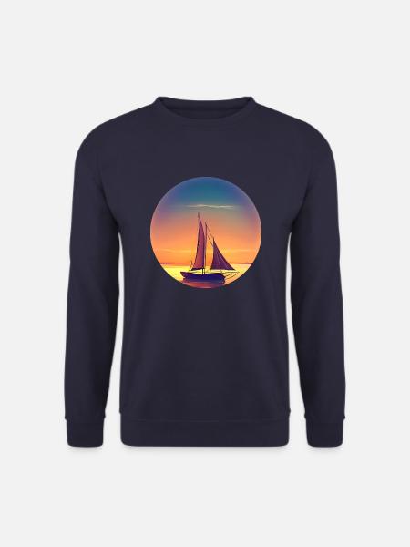 Segelboot Sunset Design - Unisex Pullover - Navy