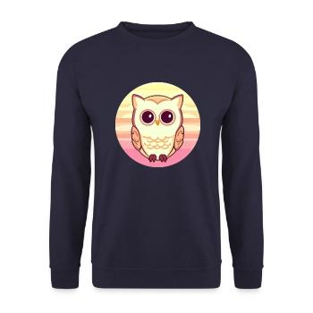 Owl Sunset Design - Sweat-shirt Unisexe - marine - Devant - Alina (178cm) & Michal (187cm)
