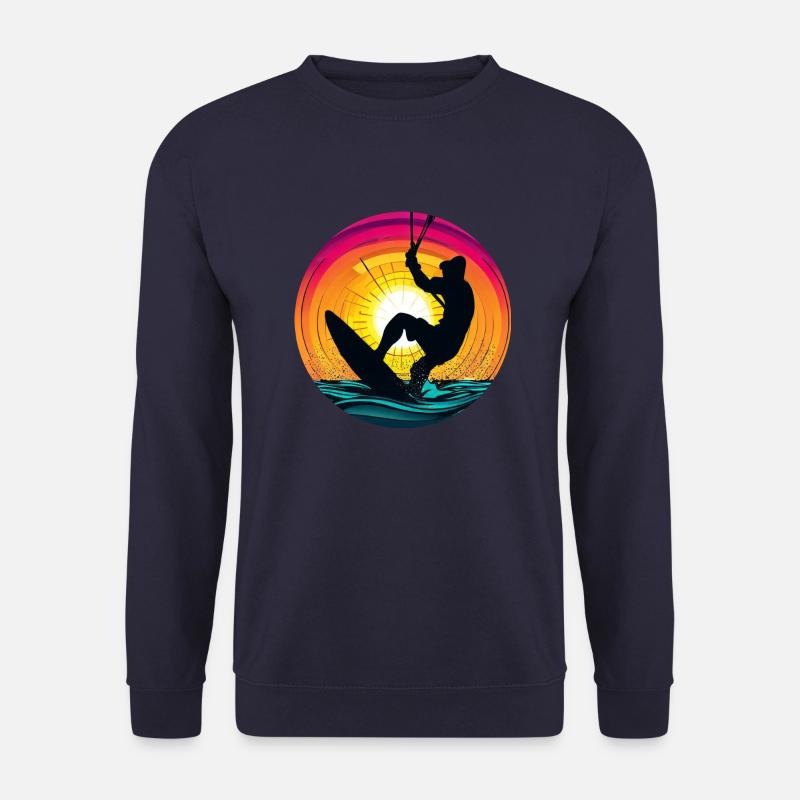 Kitesurfer Sunset Kiting - Unisex Sweatshirt - navy