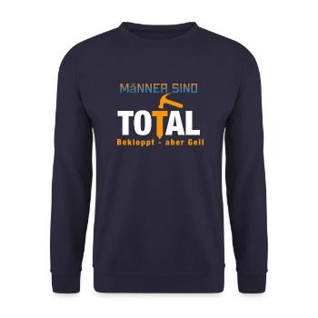 IMG 0423 - Unisex Pullover - Navy - Vorne - Alina (178cm) & Michal (187cm)