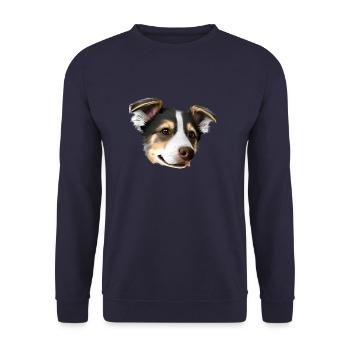 Propriétaire de chien chiot berger australien - Sweat-shirt Unisexe - marine - Devant - Alina (178cm) & Michal (187cm)
