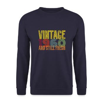 Millésime 1960 - Sweat-shirt Unisexe - marine - Devant - Alina (178cm) & Michal (187cm)