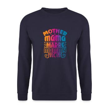 Mère Maman Madre Maman maman - Sweat-shirt Unisexe - marine - Devant - Alina (178cm) & Michal (187cm)