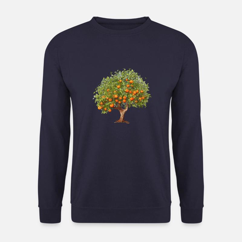 Malerischer Orangenbaum mit saftigen Orangen - Unisex Pullover - Navy
