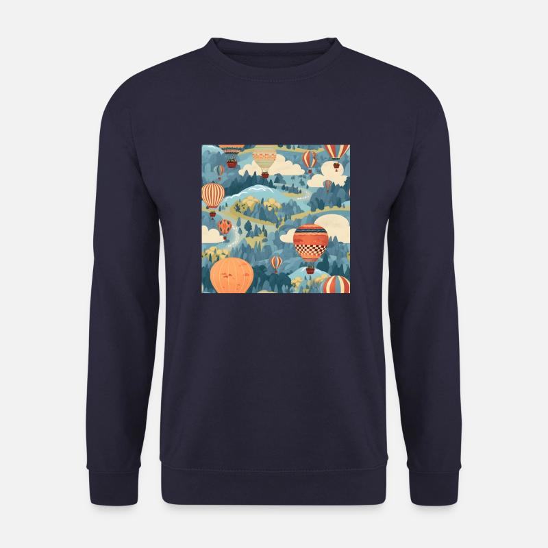 Floating Dreams: Heißluftballon-Kollektion - Unisex Pullover - Navy