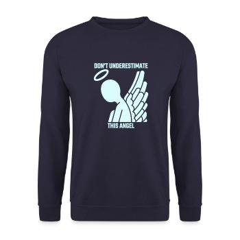 Ne sous-estimez pas cet ange - Sweat-shirt Unisexe - marine - Devant - Alina (178cm) & Michal (187cm)