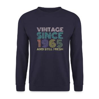 Millésime 1965 - Sweat-shirt Unisexe - marine - Devant - Alina (178cm) & Michal (187cm)