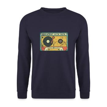 Vintage 1970 - Unisex Pullover - Navy - Vorne - Alina (178cm) & Michal (187cm)