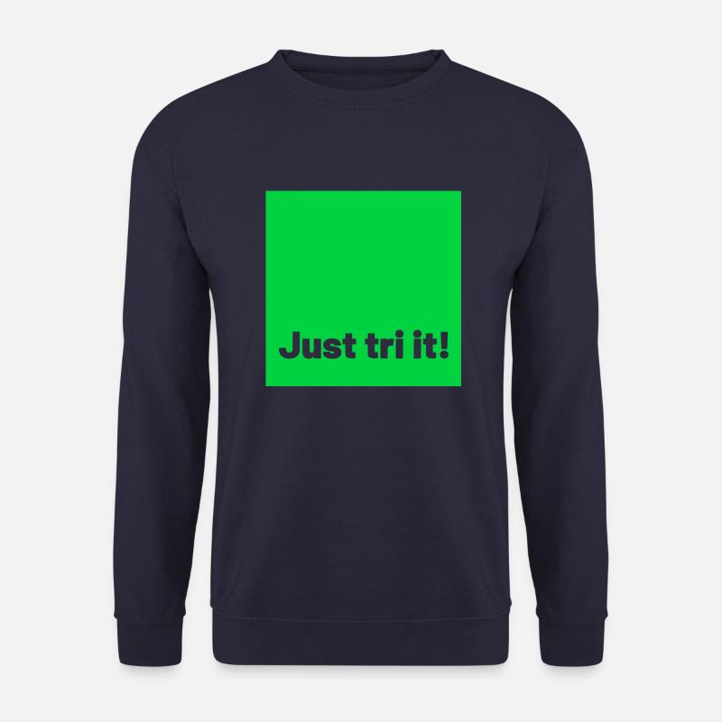 just tri it green - Unisex Pullover - Navy