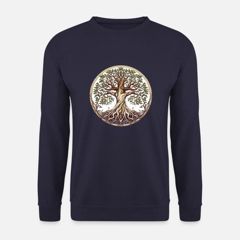 Die große Esche Yggdrasil, der Weltenbaum - Unisex Pullover - Navy
