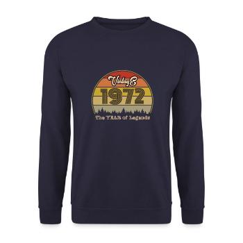 Millésime 1972 - Sweat-shirt Unisexe - marine - Devant - Alina (178cm) & Michal (187cm)