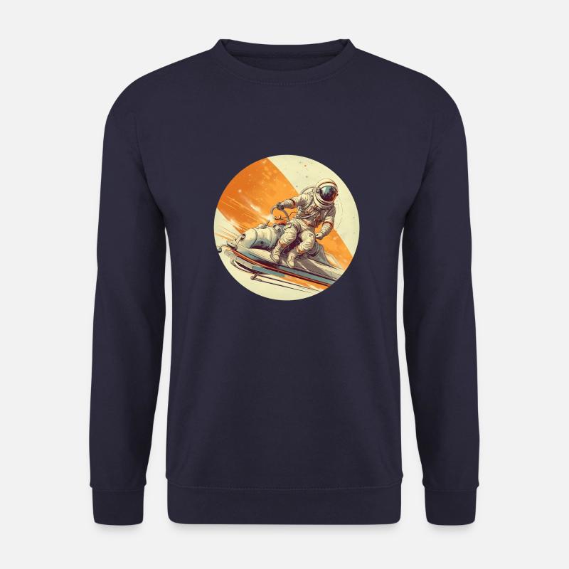 Astronaut riding space vehicle - Unisex Sweatshirt - navy