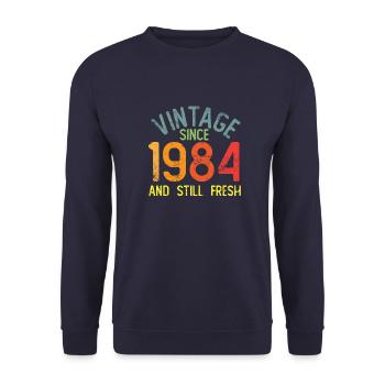 Millésime 1984 - Sweat-shirt Unisexe - marine - Devant - Alina (178cm) & Michal (187cm)