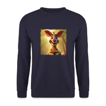 Kangourou fou - Sweat-shirt Unisexe - marine - Devant - Alina (178cm) & Michal (187cm)