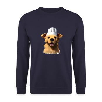 Golden Retriever Cooking Dogs Gastronom Puppy - Sweat-shirt Unisexe - marine - Devant - Alina (178cm) & Michal (187cm)