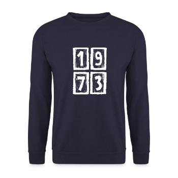 Vintage 1973 - Unisex Pullover - Navy - Vorne - Alina (178cm) & Michal (187cm)