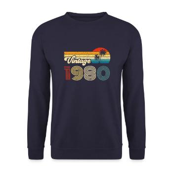 Vintage 1980 - Unisex Pullover - Navy - Vorne - Alina (178cm) & Michal (187cm)