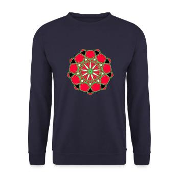 Pattern - Unisex Sweatshirt - navy - Front - Alina (178cm) & Michal (187cm)