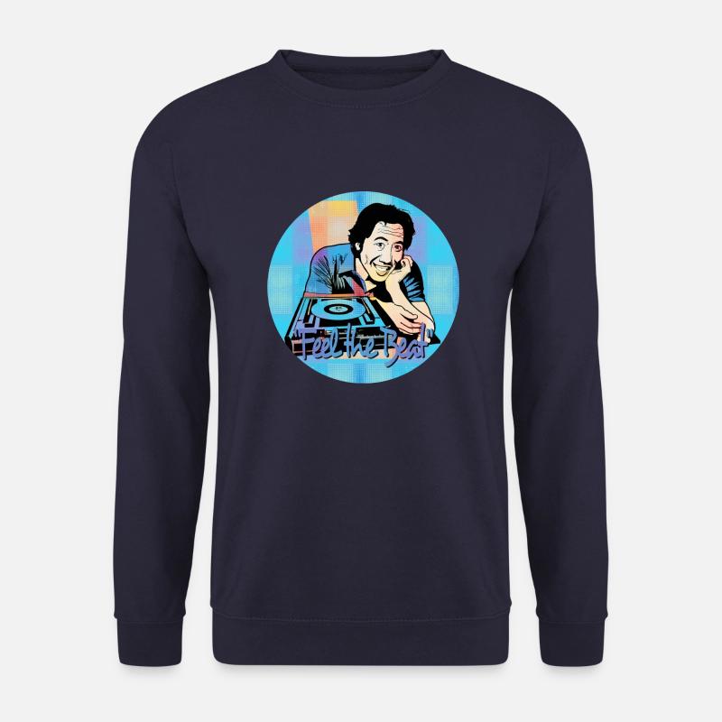 "Feel the Beat" Music - Unisex Pullover - Navy