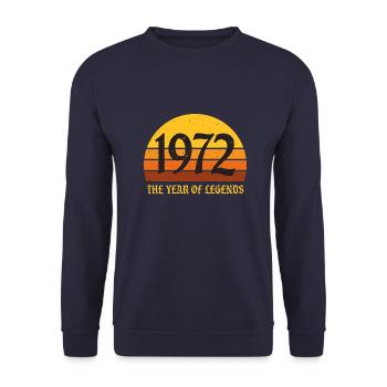 Millésime 1972 - Sweat-shirt Unisexe - marine - Devant - Alina (178cm) & Michal (187cm)