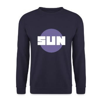 SUN (Midnight Design) - Unisex Pullover - Navy - Vorne - Alina (178cm) & Michal (187cm)