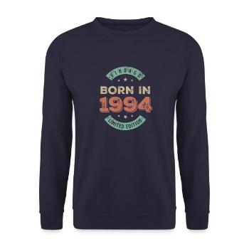 Vintage 1994 - Unisex Sweatshirt - navy - Front - Alina (178cm) & Michal (187cm)