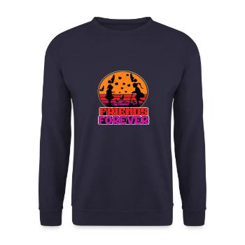 Friends Forever - Unisex Pullover - Navy - Vorne - Alina (178cm) & Michal (187cm)