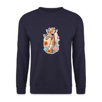 Girafe - Sweat-shirt Unisexe - marine - Devant - Alina (178cm) & Michal (187cm)
