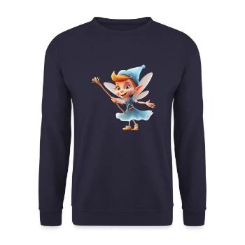The Tooth Fairy takes away the fear of tooth loss - Unisex Sweatshirt - navy - Front - Alina (178cm) & Michal (187cm)